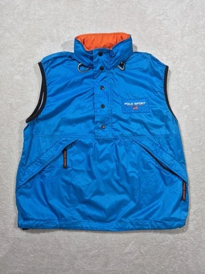 Vintage Polo Sport Vest Men's Large Flag Logo Windbreaker Gorpcore 90s Fashion - Image 1 of 4