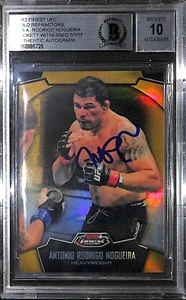 Antonio Rodrigo Nogueira Signed 2012 Topps Finest UFC Gold Refractors Card COA - Picture 1 of 12