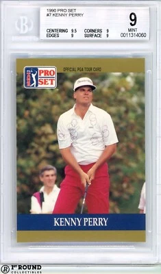 Kenny Perry RC BGS 9: 1990 Pro Set Golf Rookie Card #7 POP 4 - Image 1 of 3
