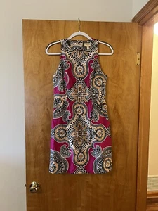 Anthropologie MOULINETTE SOEURS Paisley Medallion Print Giedi Dress Pink Size 4 - Picture 1 of 10