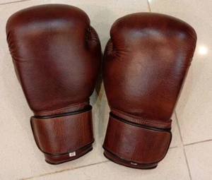 Premium Cowhide Leather Boxing Gloves + FREE Hand Wraps (2 Pcs) - Picture 1 of 3