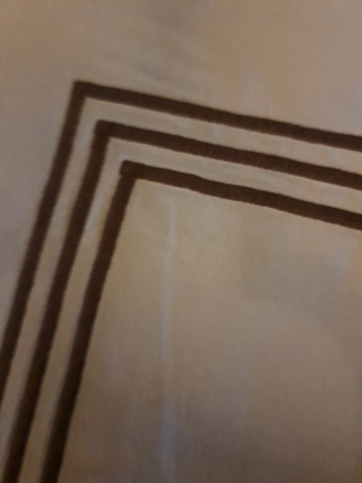 Gracious Home N Y ржаво-коричневый 3 полоски плоская простыня 100% египетский хлопок Италия  - Изображение 1 из 4