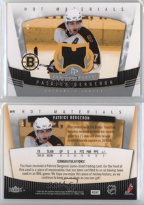 2006-07 Fleer Hot Prospects Hot Materials Patrice Bergeron #HM-PB