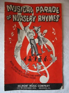 Musical Parade of Nursery Rhymes Booklet Belmont Music Company 16 Songs - Picture 1 of 8