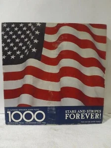 1000 Piece Springbok Jigsaw Puzzle Stars And Stripes Forever Flag COMPLETE - Picture 1 of 8