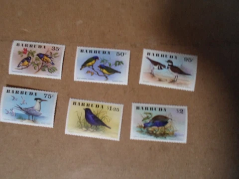 Barbuda complete set of bird stamps Scott #s 238-243 Cover