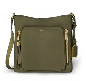 NEW Tumi Voyageur TYLER 10.0” Compact Nylon Crossbody Bag - OLIVE GREEN $295 - Picture 1 of 5