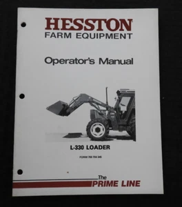 GENUINE HESSTON L-330 TRACTOR FRONT END LOADER OPERATORS MANUAL - Picture 1 of 4