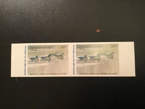 ICOLLECTZONE US 1987 Arkansas #7 Duck Stamp Imperf Pair   XF NH  - Picture 1 of 1