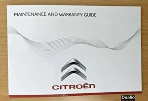 CITROEN SERVICE BOOK STAMPED COVERS ALL MODELS C1 C2 C3 C4 C5 BERLINGO RELAY - Picture 1 of 4