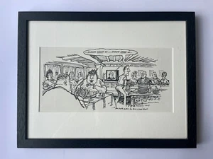 Original William Hewison Cartoon For Punch Magazine. Pen And Ink. Framed - Picture 1 of 15
