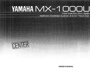 Escaneos de alta resolución del raro manual del propietario para amplificador de potencia Yamaha MX-1000U - Imagen 1 de 2