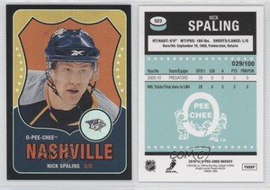 2010 O-Pee-Chee Marquee Rookies Black Rainbow Retro /100 Nick Spaling Rookie RC
