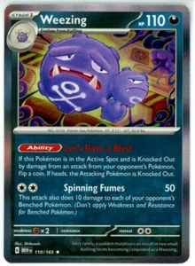 Pokemon TCG Weezing 110/165 Sv: Scarlet & Violet 151 Holo Rare - Picture 1 of 1