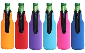 6 Pack Beer Bottle sleeves - Neoprene Insulated Beer Bottle Holder for 12oz B... - Picture 1 of 4