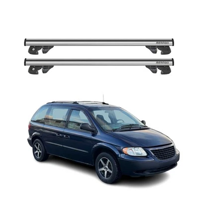 Barras transversales de techo de aluminio para Dodge Caravan 1996-2005 plateadas 2 piezas Foto 1 de 4