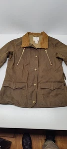 Giacca da caccia camionista Levi's in tessuto di latta taglia XS cotone cerato oliato - Foto 1 di 14