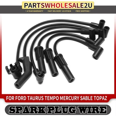 Juego de 6 cables de bujía para Ford Taurus Tempo Mercury Sable Topaz L4 2,3 L 2,5 L Foto 1 de 4