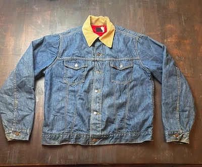 Chaqueta de Camionero Denim Sears Roebucks Años 70 De Colección Talla Para Hombre L (?) Forrado acolchado LEER Foto 1 de 4