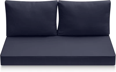 Cojines Loveseat Exterior, 48 X 24 X 4 Pulgadas Impermeable Resistente a la Desvanecimiento Cojín  Foto 1 de 4