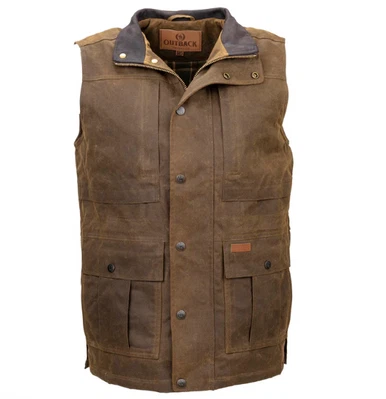 Outback Trading Co. Men's Bronze Deer Hunter Waterproof Oilskin Vest - Image 1 of 4