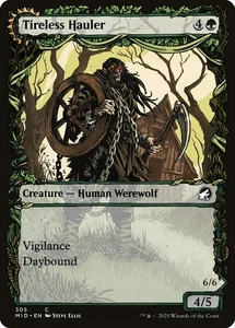 (4x FOIL) TIRELESS HAULER / DIRE-STRAIN BRAWLER - Innistrad MID – MTG Magic Card - Picture 1 of 5