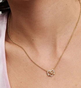 PANDORA Schmuck -50 Damen-Kette Funkelndes Unendlichkeits-Herz Goldfarben 362666 - Bild 1 von 2