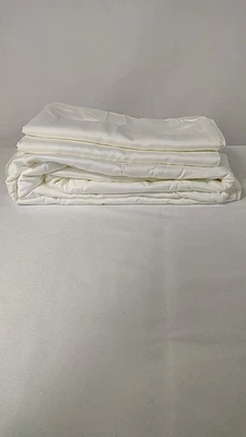 Juego de sábanas ajustables de bambú Quince Home ropa de cama blanca completa - 3 Foto 1 de 3