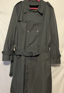 Botany 500 USA grauer Herren Trenchcoat, Gr. 46 lang herausnehmbares Innenfutter SCHÖN - Bild 1 von 10