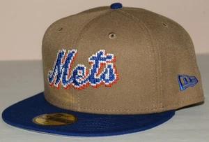 NEW YORK METS NEW ERA 59FIFTY Fitted Cap Hat 8-Bit Video Game Logo Sz 7 1/2 *F9 - Picture 1 of 8