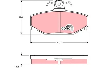 Plaquettes de frein GDB442 TRW pour VOLVO 960 960 II 960 II Break 940 II Break - Photo 1/4