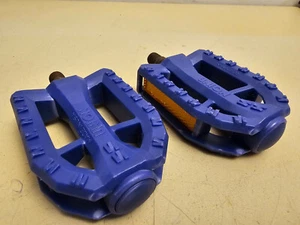 Pedales de bicicleta BMX vintage Union Old School... azules... 1/2"... GT... mangosta - Imagen 1 de 5