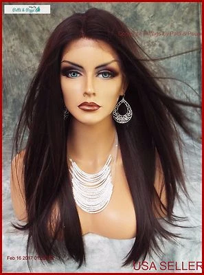 LONG STRAIGHT LACE FRONT WIG CLR 1B *DAZZELING HOT LONG STYLE US SELLER 1154 - Image 1 of 4