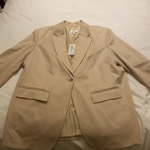 NEW DESIGNER MARKS & SPENCERS CREAM SUIT JACKET WAISTCOAT TROUSERS LADIES UK XL - Picture 1 of 11