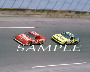 DALE EARNHARDT SR & NEIL BONNETT ON TRACK AT DAYTONA 8X10 GLOSSY PHOTO #74S - Picture 1 of 1