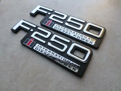 2X NUEVO Ford F-250 International Diesel Power TEWOBSF250 placas de identificación logotipos emblemas Foto 1 de 2