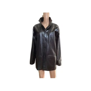 Mens Faux Leather Jacket L - Picture 1 of 8