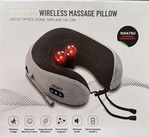 TRAKK Wireless Massage Pillow. Grey. NEW. Never Used. - Picture 1 of 2