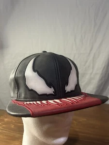 Marvel Venom Snapback Hat Bioworld Pleather 6 Panel High Profile Cap - Bild 1 von 7
