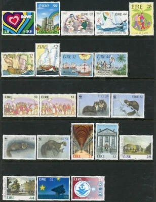 Ireland 1992 Year Set Complete Comms S/S, booklet panes   Sc 852-884 Mint NH - Image 1 of 3