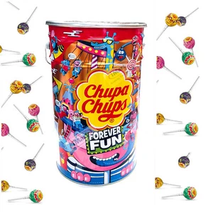 1000x CHUPA CHUPS Lollipops Mega Tin Assorted Candy Sweets Lollies 1000 x 12g - Picture 1 of 3