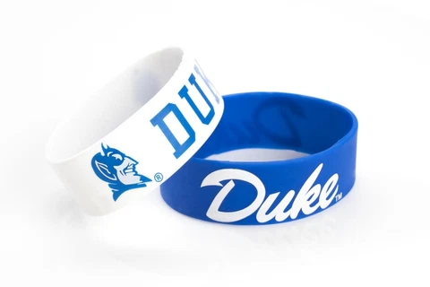Duke Blue Devils Silicone Bracelets 2 Pack Wide [NEW] NCAA Jewelry Bracelet Cover