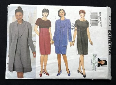 Butterick 6221 Misses Jacket, Dress by Delta Burke 2001 Pattern sz 16W-20W Uncut - Image 1 of 3