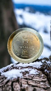 Ciervo de aluminio en relieve del Departamento de Viajes y Publicidad de la montaña rusa de Ontario Canadá - Imagen 1 de 9