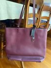 Holiday Sale Coach Pebbled Leather Plaza Tote 88341 B5 Boysenberry 350