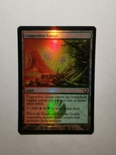 MTG Magic the Gathering Copperline Gorge FOIL Scars of Mirrodin Check Land MP