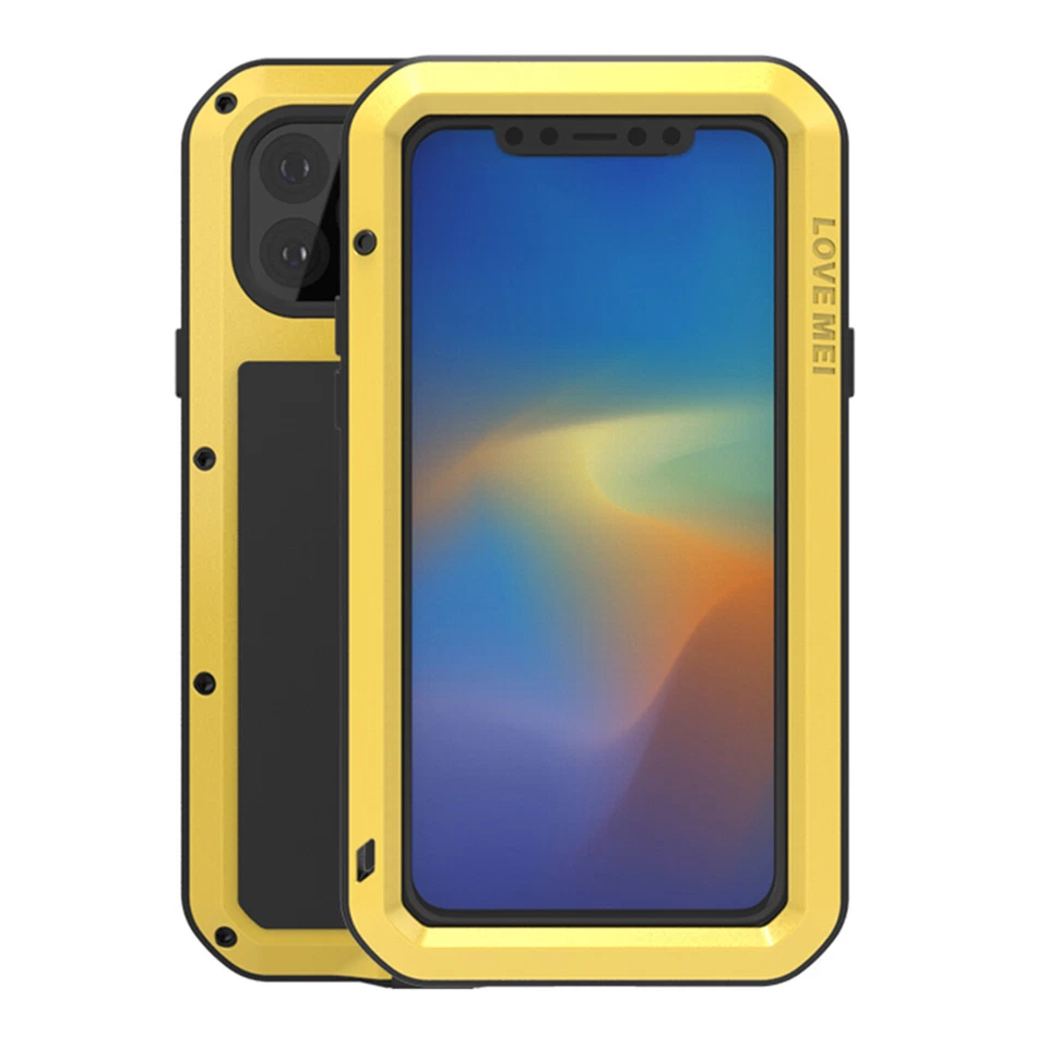 LOVE MEI Shockproof Metal Armor Hard Case Cover For iPhone 13 Pro Max 12 11 Pro - Image 1 of 4