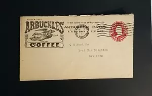 US 1917 Arbuckles' Coffee New York City Open Advertising Postal Cover - Picture 1 of 2