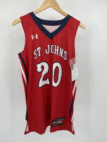 Under Armour Women's Medium St. Johns ArmourFuse Basketball Jersey Red Navy #20 Cover