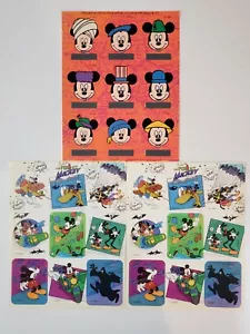 3 Blatt Vintage Mickey Mouse Aufkleber Disney Lot 1 - Bild 1 von 5